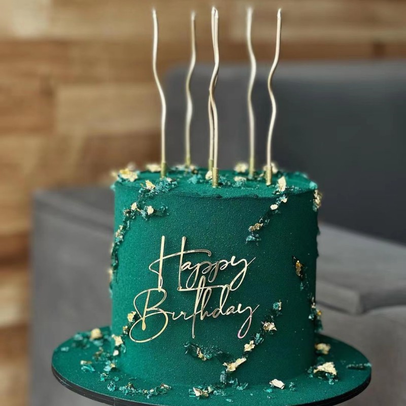 Kids Outdoor Merry Go Round - INS New Happy Birthday Cake Toppers