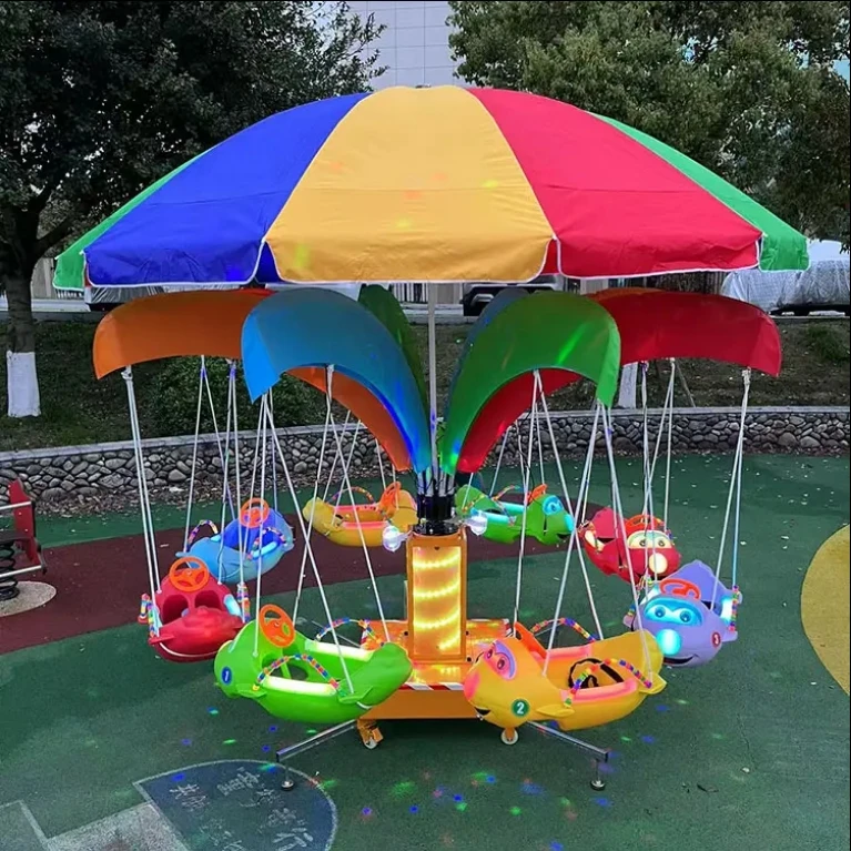 Kids Outdoor Merry Go Round - Krzesło huśtawka 2026 Mini Karuzela dla