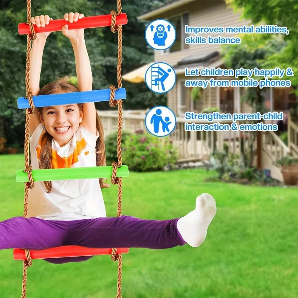 Kids Outdoor Ladder - 1 szt. Kolorowa drabinka do wspinaczki