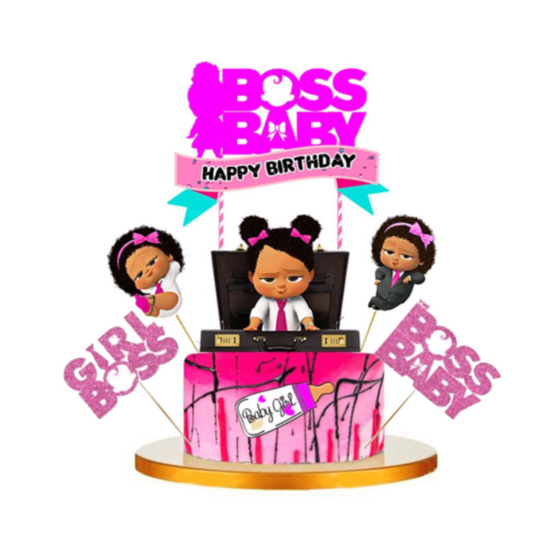 Kids Outdoor Merry Go Round - Lovely Girl Boss Happy Birthday Cake