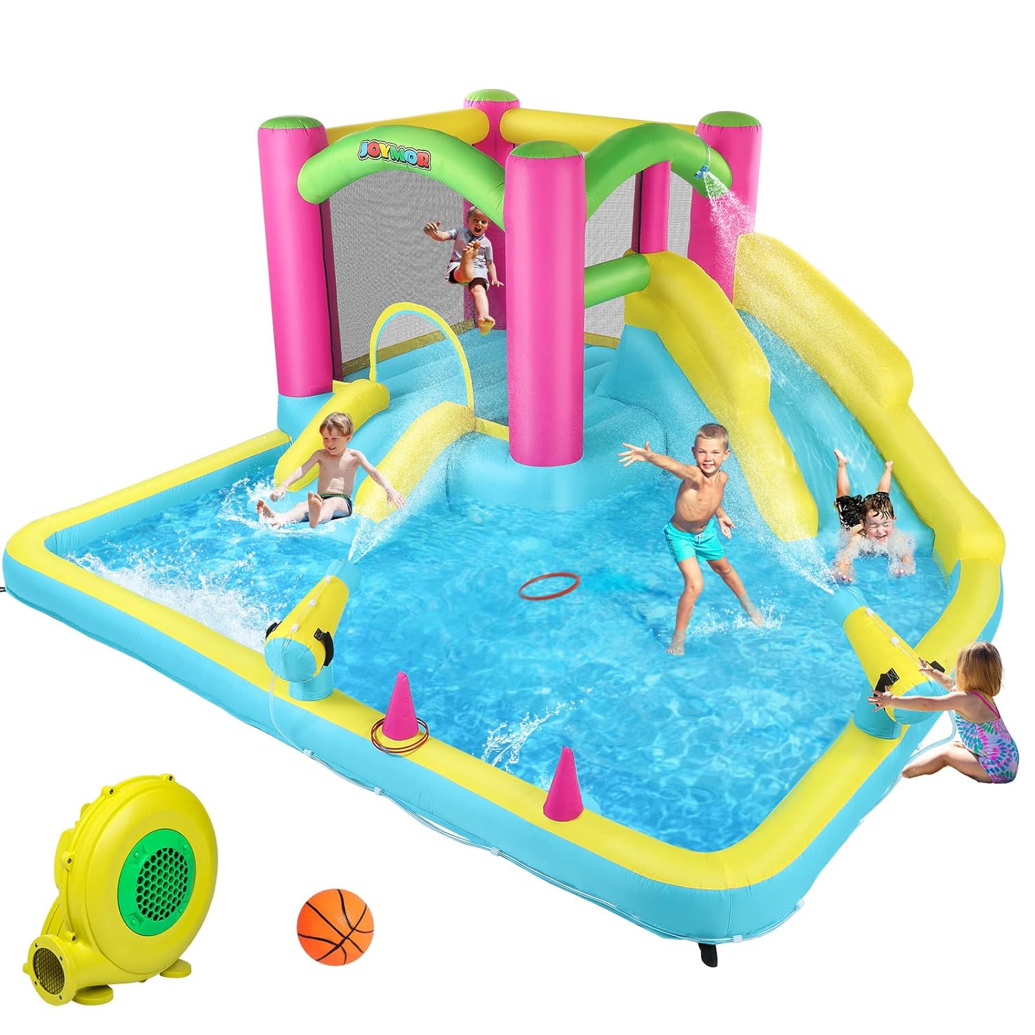 Kids Outdoor Bounce House - Nadmuchiwany zamek do skakania z podwójną