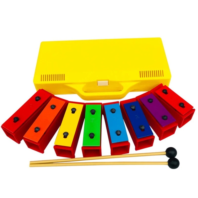 Kids Outdoor Xylophone - Przenośny 8 nut chromatyczny ksylofon Glockenspiel