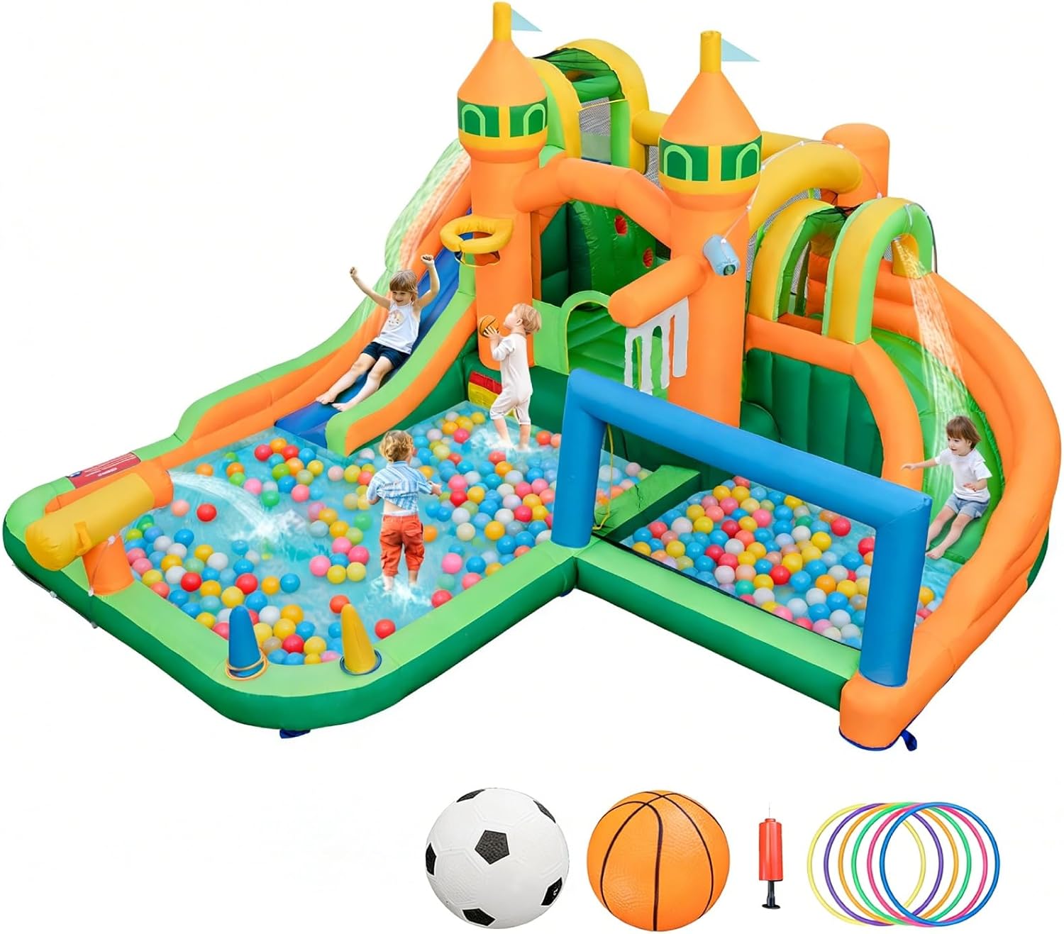 Kids Outdoor Bounce House - Nadmuchiwany park wodny 9 w 1