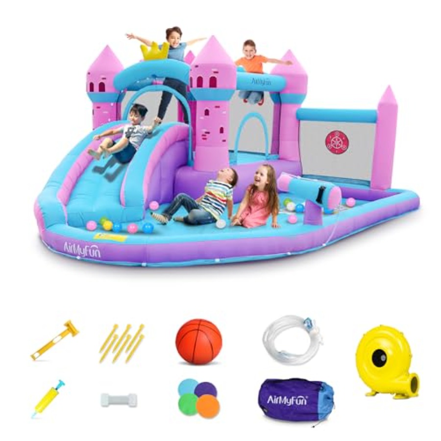 Kids Outdoor Bounce House - Nadmuchiwana zjeżdżalnia wodna z dmuchanym trampolinem