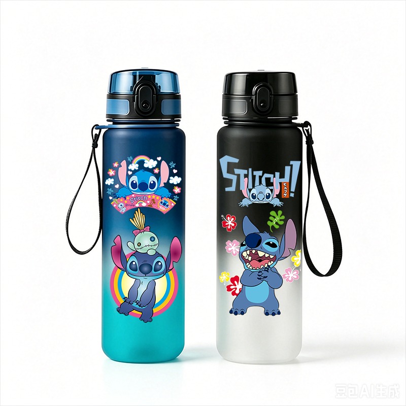Kids Outdoor Movies - Butelka na wodę Stitch Anime 650ml,