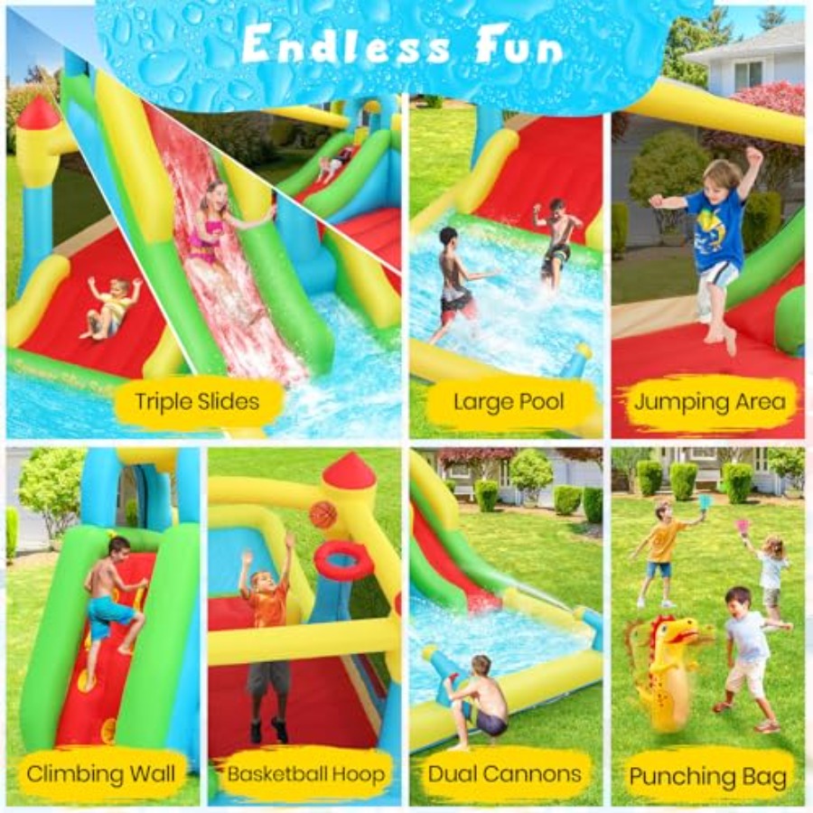 Nadmuchiwany zamek wodny do uż – Kids Outdoor Bounce House recenzja i cena