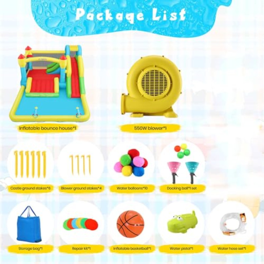 Nadmuchiwany zamek wodny do uż – Kids Outdoor Bounce House recenzja i cena