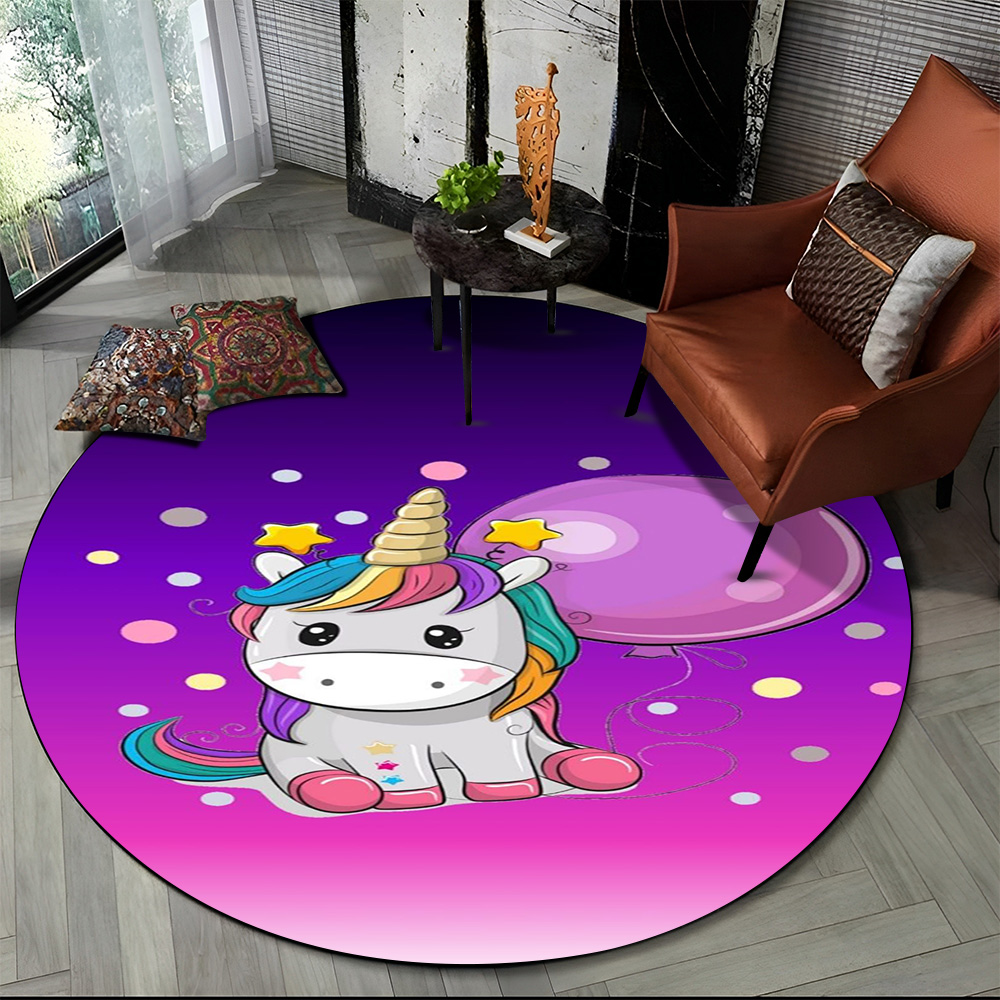 Okrągły dywan z motywem jednor – Kids Outdoor Mat Waterproof recenzja i cena