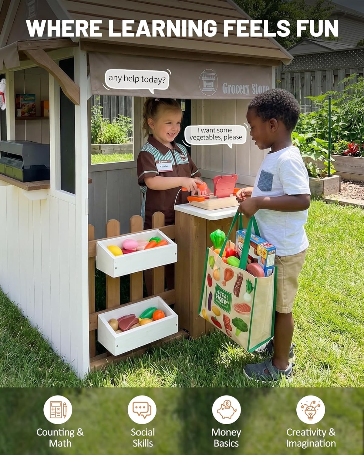 Drewniany domek dla dzieci 2w1 – Kids Outdoor Chalkboard recenzja i cena