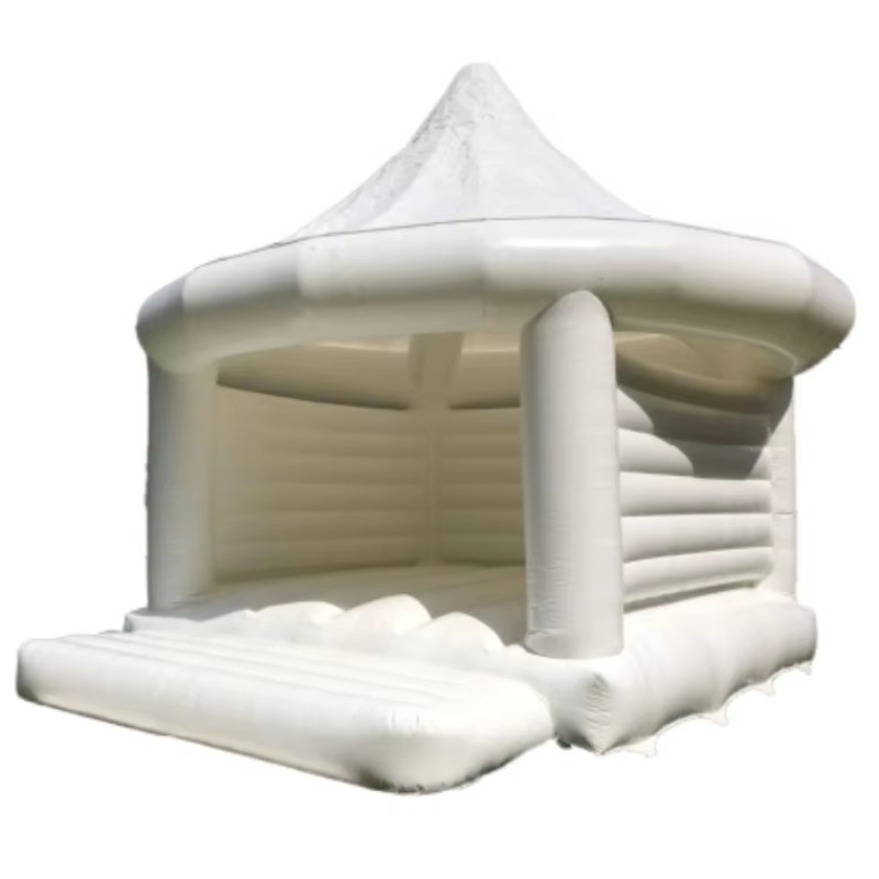 Nadmuchiwany biały dom skacząc – Kids Outdoor House recenzja i cena