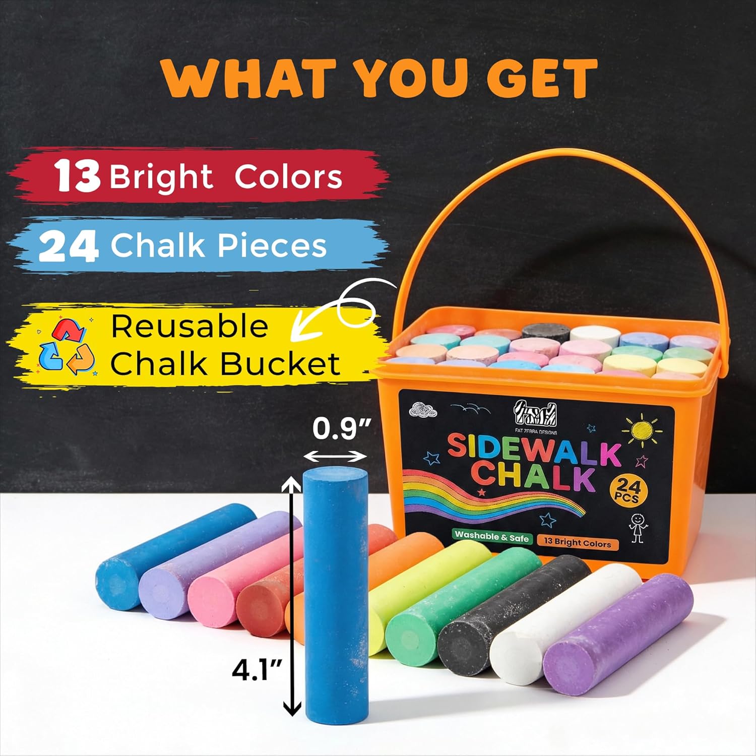 24 szt. Kreda do malowania na  – Chalk Outdoor Jumbo recenzja i cena