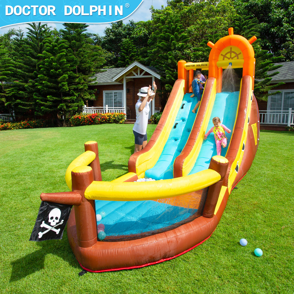 Doktor Delfin Statek Piracki Z – Kids Outdoor Bounce House recenzja i cena