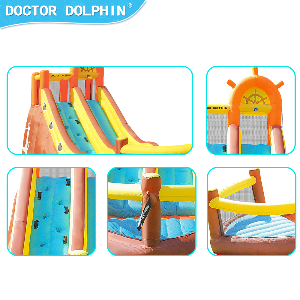 Doktor Delfin Statek Piracki Z – Kids Outdoor Bounce House recenzja i cena