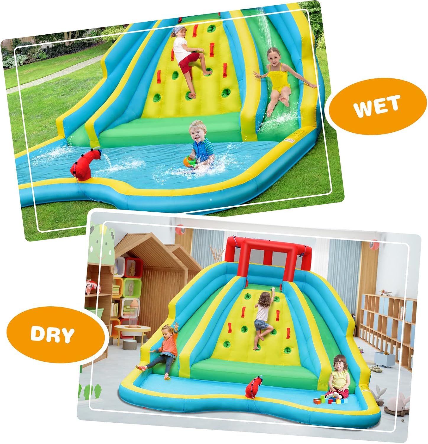 Ogromna dmuchana zjeżdżalnia w – Kids Outdoor Climbing Wall recenzja i cena