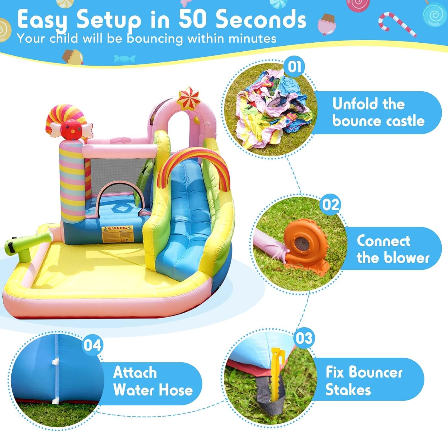 Dmuchana zjeżdżalnia wodna dla – Kids Outdoor Bounce House recenzja i cena