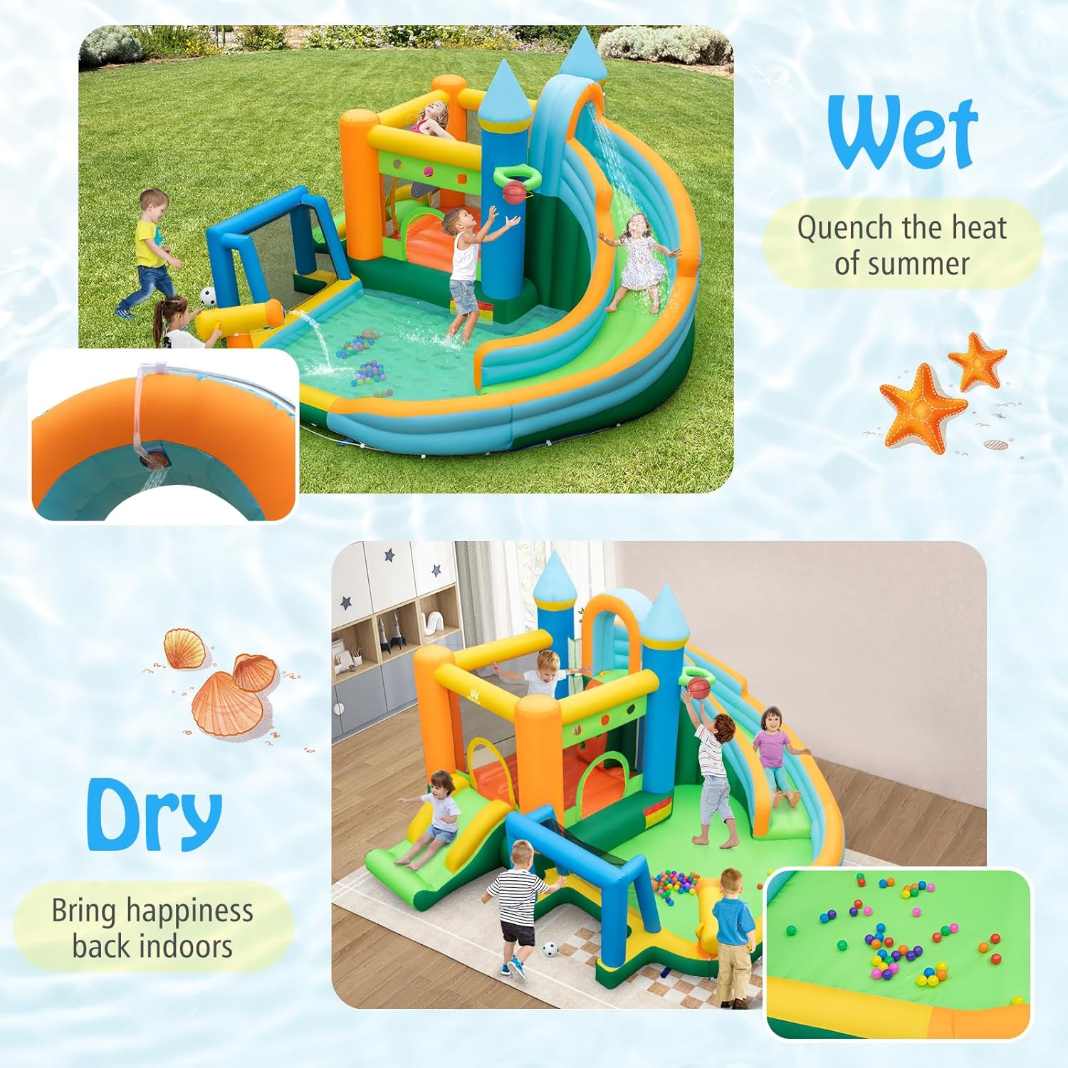 Nadmuchiwana zjeżdżalnia wodna – Kids Outdoor Bounce House recenzja i cena
