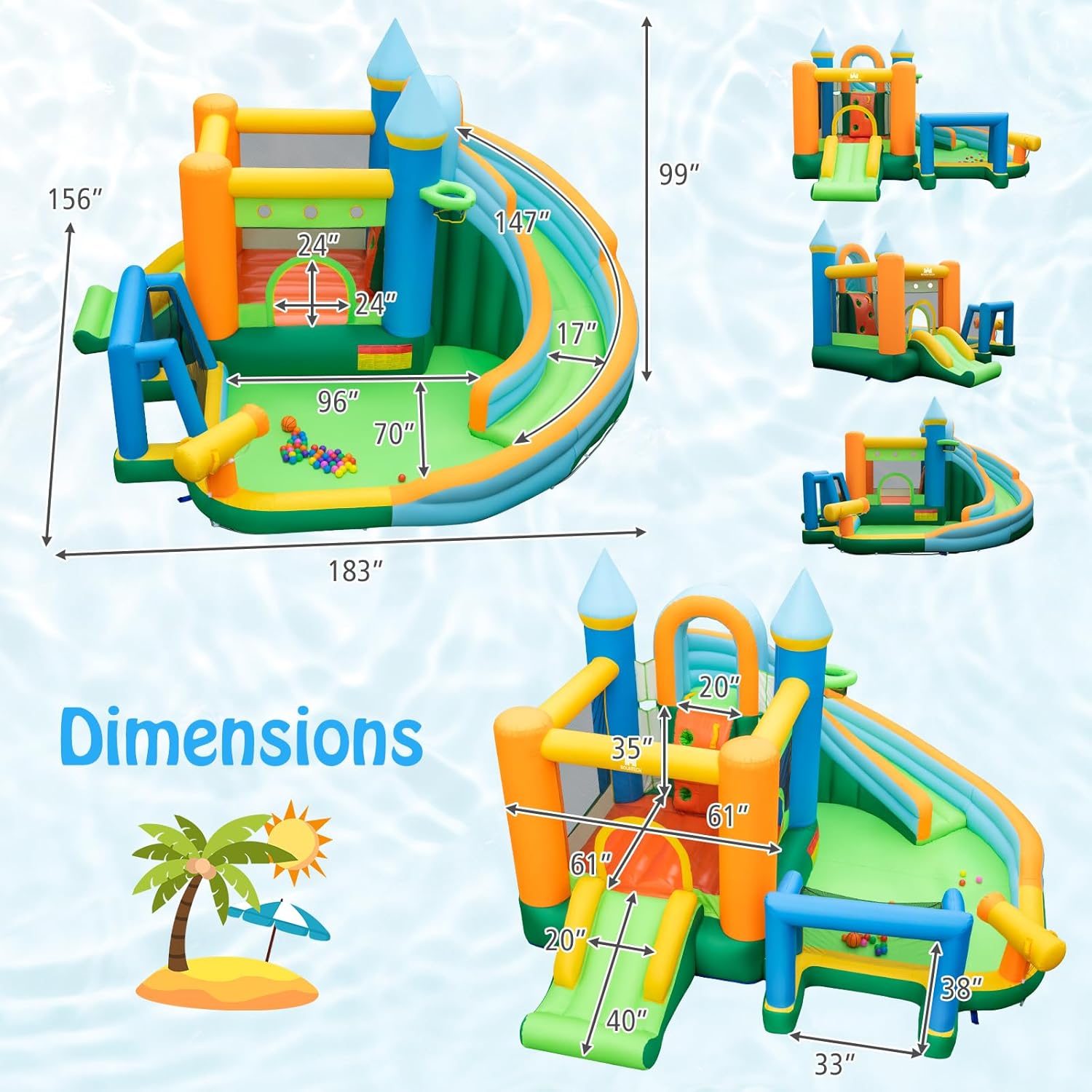 Nadmuchiwana zjeżdżalnia wodna – Kids Outdoor Bounce House recenzja i cena