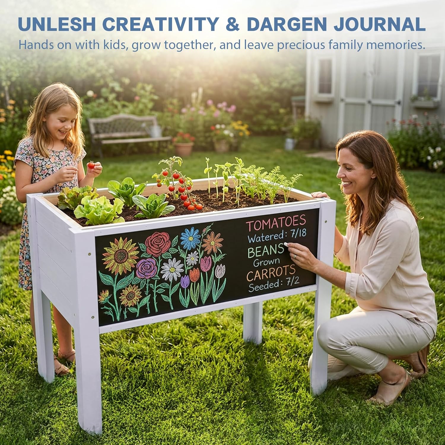 Podwyższona skrzynia ogrodowa  – Kids Outdoor Chalkboard recenzja i cena