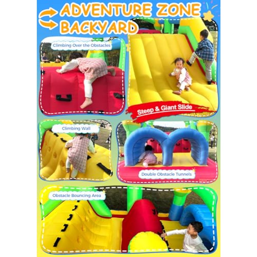 Nadmuchiwana trasa przeszkodow – Kids Outdoor Bounce House recenzja i cena