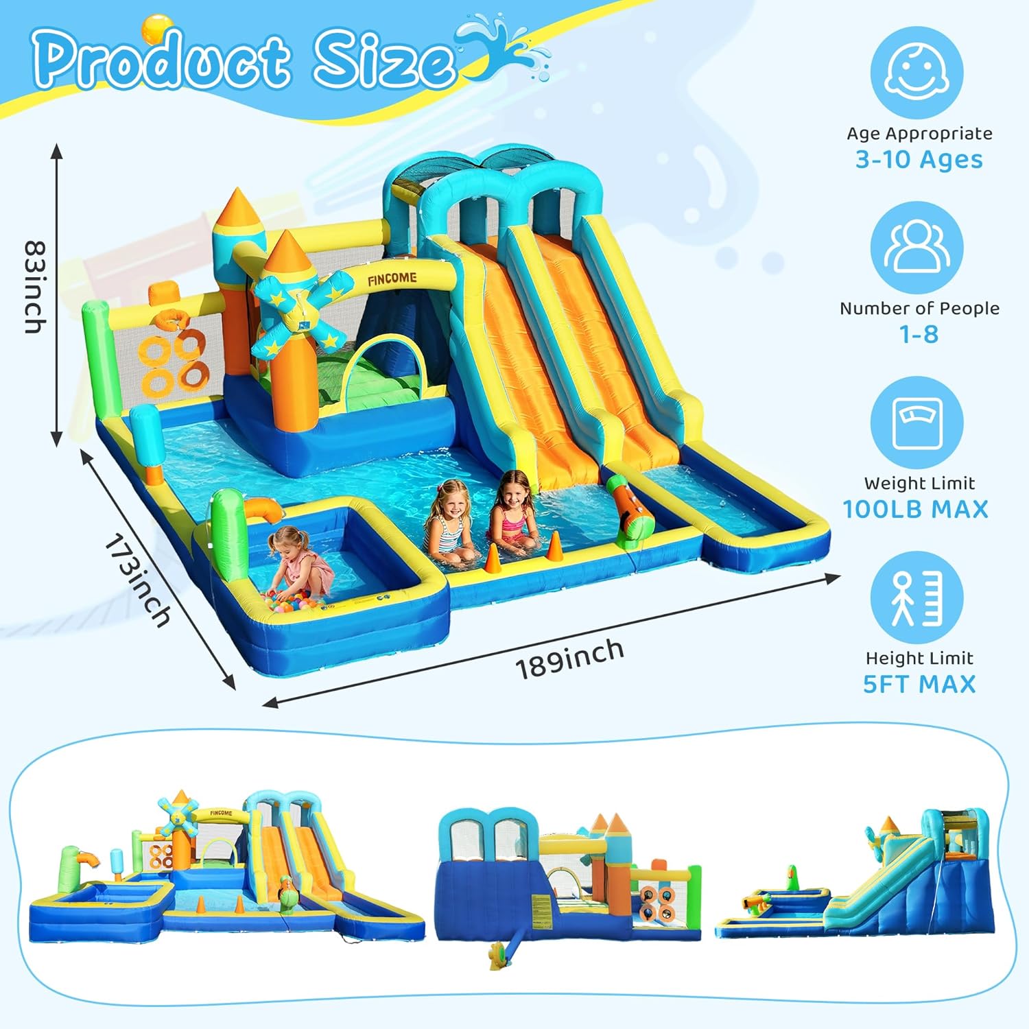 Nadmuchiwany zamek dmuchany 10 – Kids Outdoor Climbing Wall recenzja i cena