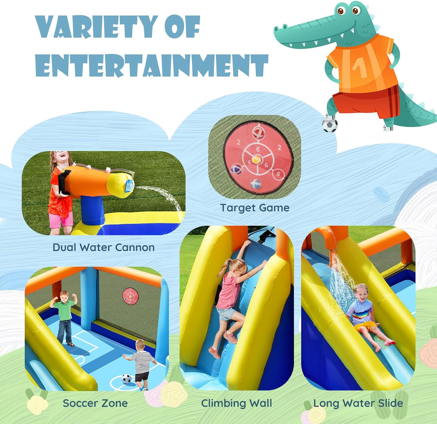 Ogromna dmuchana zjeżdżalnia w – Kids Outdoor Bounce House recenzja i cena