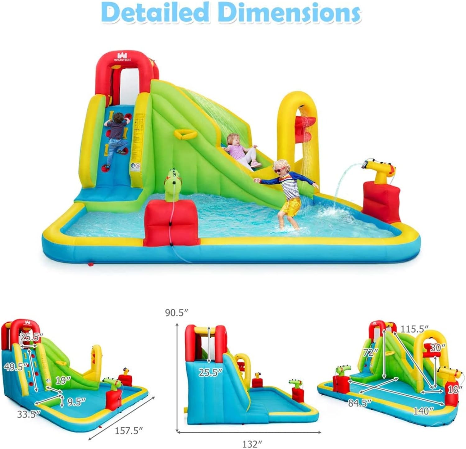 Mega Dmuchany Park Wodny dla D – Kids Outdoor Climbing Wall recenzja i cena