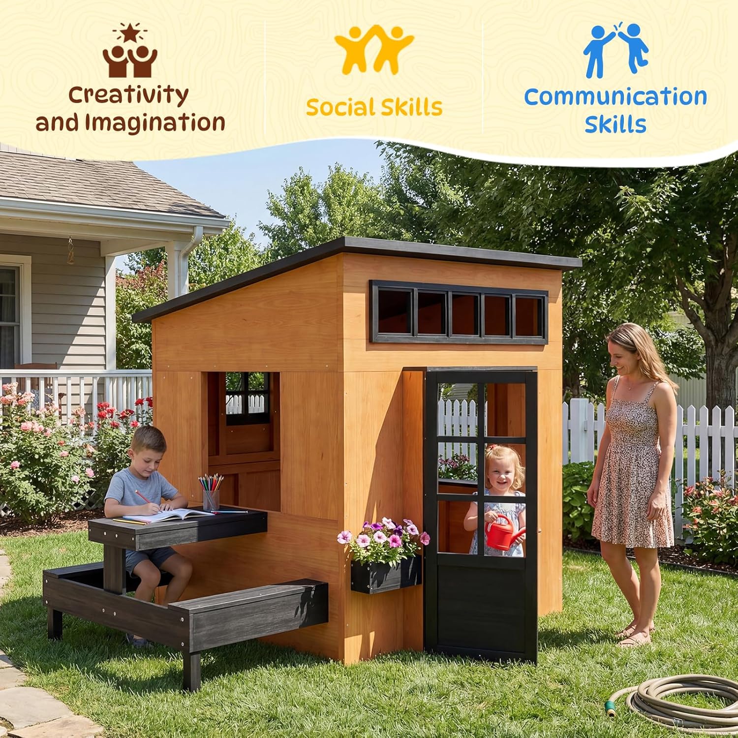 Nordivale Nowoczesny domek do  – Kids Outdoor Chalkboard recenzja i cena