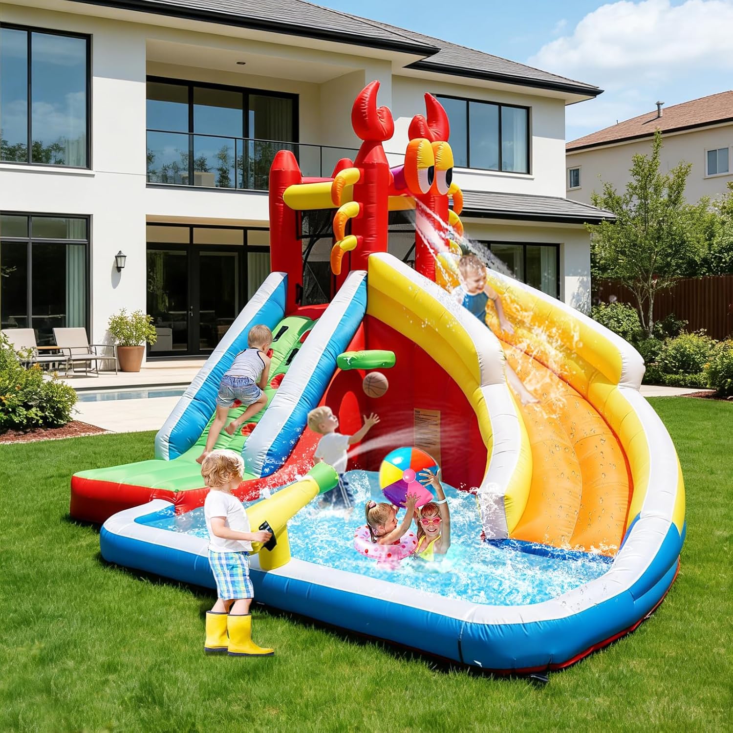 Duży dmuchany zamek do skakani – Kids Outdoor Bounce House recenzja i cena