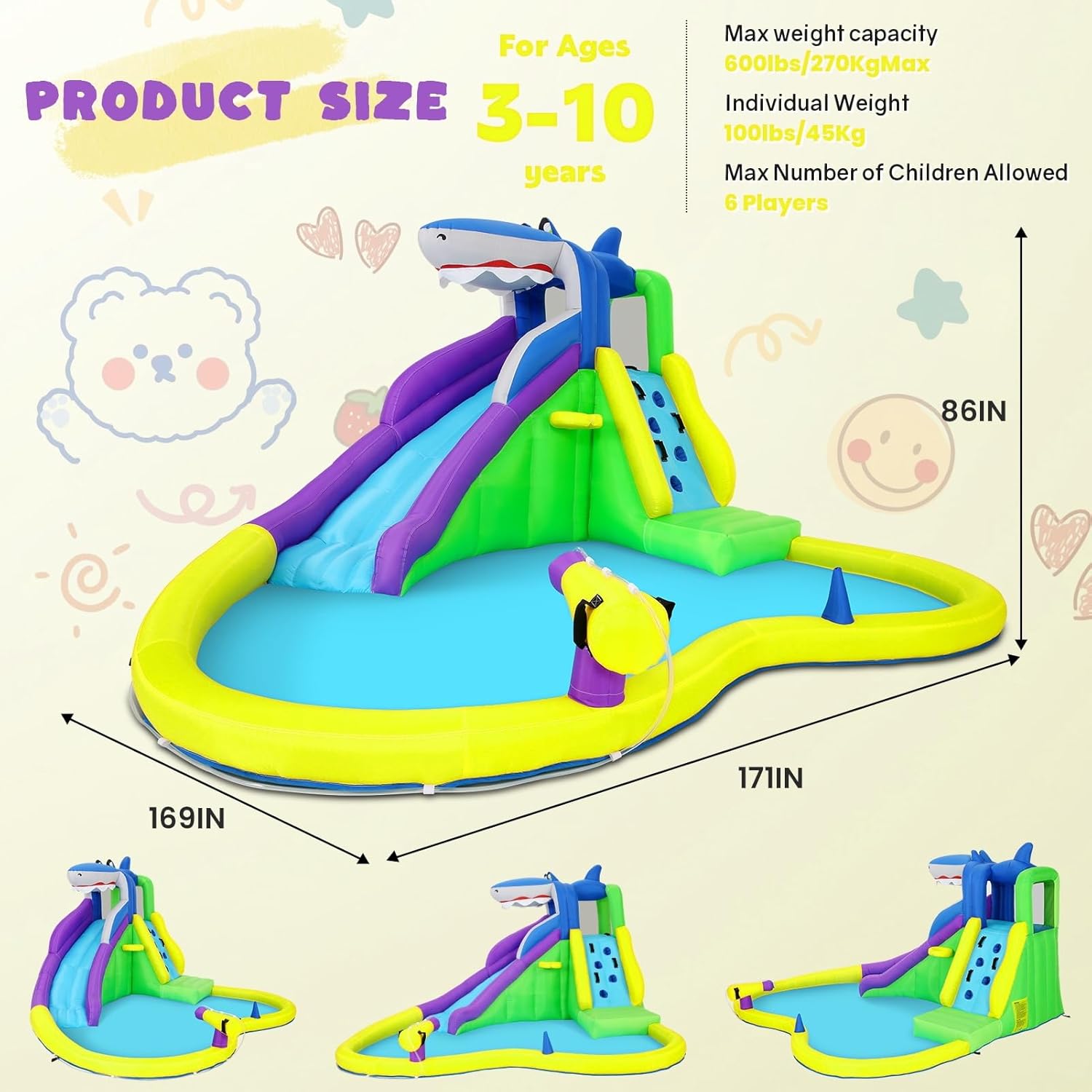 Nadmuchiwany zamek do skakania – Kids Outdoor Bounce House recenzja i cena