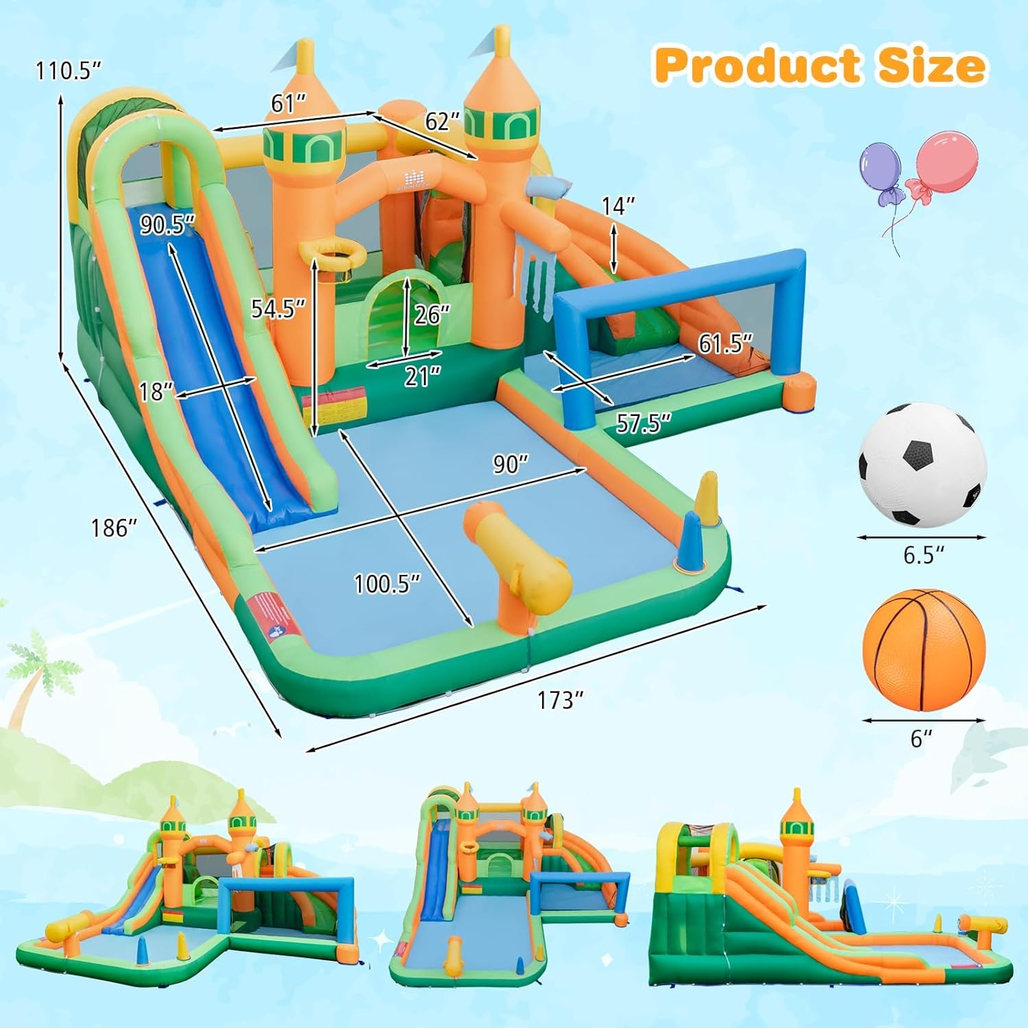 Nadmuchiwany park wodny 9 w 1  – Kids Outdoor Bounce House recenzja i cena