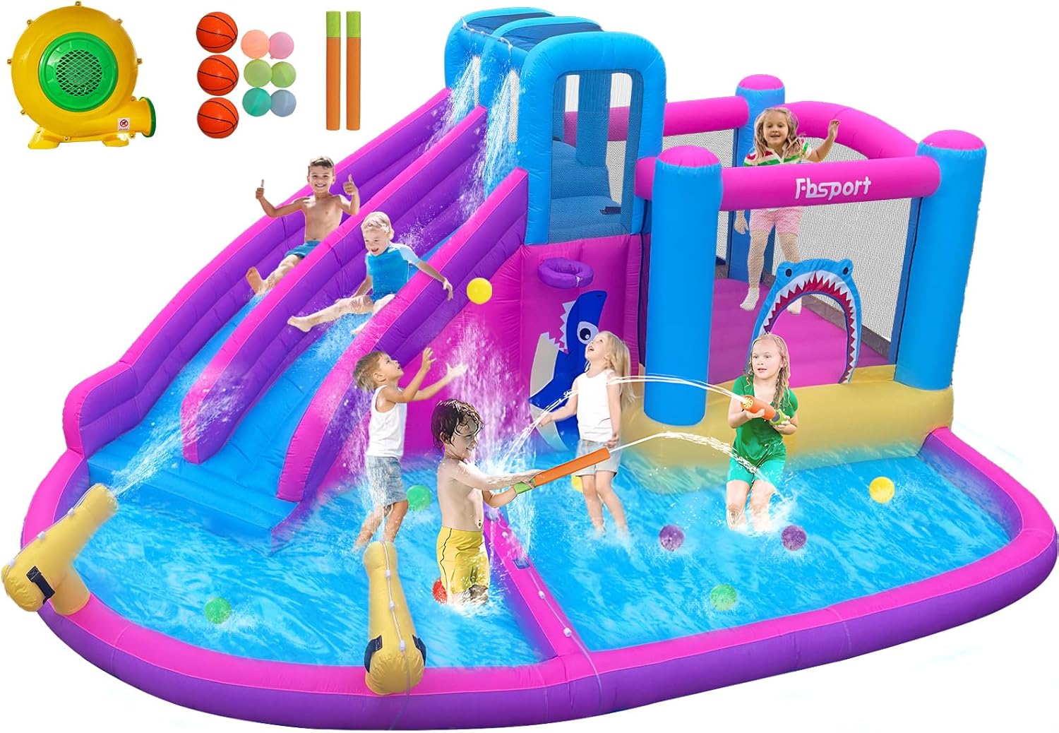 Dwupasmowe dmuchane zjeżdżalni – Kids Outdoor Bounce House recenzja i cena