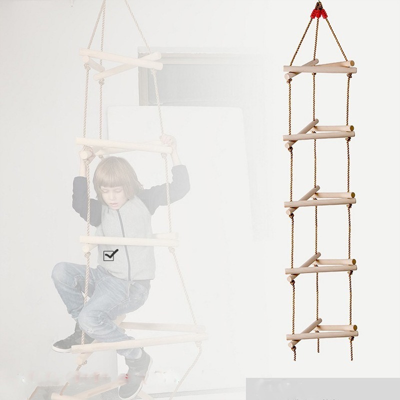5-stopniowa drewniana trójkątn – Kids Outdoor Ladder recenzja i cena